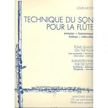 Technique du son pour la flûte émission, harmoniques, timbres, intervalles, Fachbücher