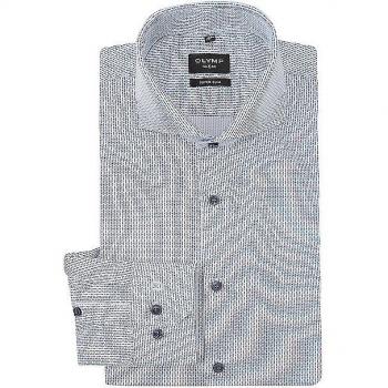 Olymp No.6 Super Slim Fit Hemd Blau Herren 42
