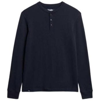Navy Grandad Long Sleeve Top – Superdry Merchant Edition