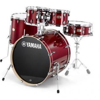 Yamaha Stage Custom 5-teiliges 20-Kesselsatz aus Birke Cranberry Rot