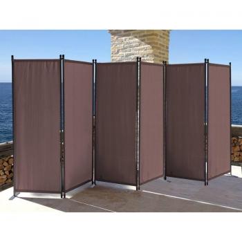 QUICK-STAR Trennwand Faltbar 340x165cm Taupe
