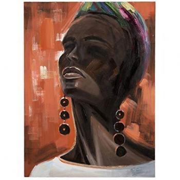Leinwand Kunstwerk 90 x 2,8 x 120 cm Afrikanerin