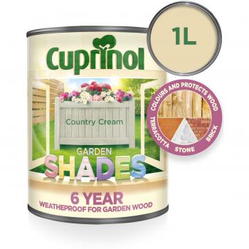 Cuprinol Garden Shades Exterior Woodstain, Country Cream 1 Litre