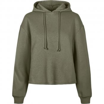 Sweat à capuche vert en coton Léa