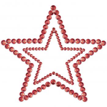 Bijoux Indiscrets Mimi, Strass-Brustschmuck in Sternform, rot, 2 Stück