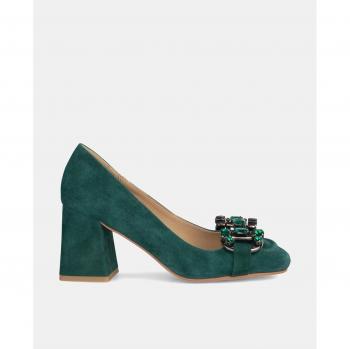 Alma en Pena Green Leather Brogues for Women, Size 5 UK