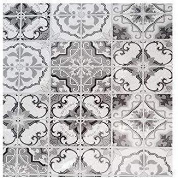 Carrelage Adhésif Relief Vintage Noir