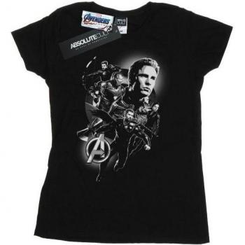 Marvel Damen Avengers Endgame Mono Heroes T-Shirt in Größe L schwarz