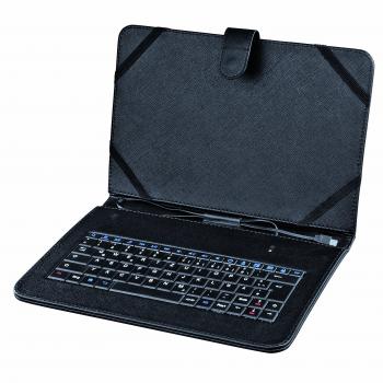 Hama OTG-Tablet-Tasche mit integrierter Tastatur (Universal, Amerikanisches Layout, QWERTZ) schwarz