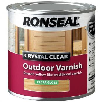 Ronseal Crystal Clear Outdoor Varnish Rainproof 60mins 2.5L
