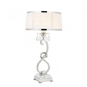 Interiors 1900 Oksana 1-Light Table Lamp with White Shade
