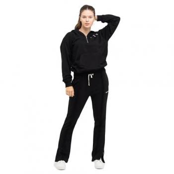 Tom Barron Damen Casual Anzug mit Viertelreißverschluss in Schwarz