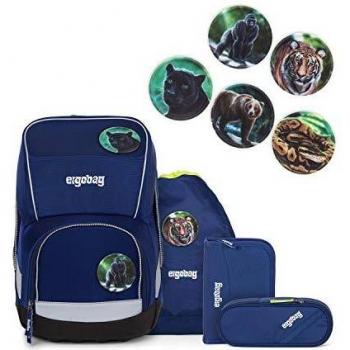 Ergobag Wide Blaulicht Bär Rucksack-Sammlung – 5 Teile, Klett‑Funktion