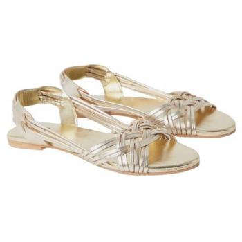 Jocelyn Gold Leather Footwear – Dorothy Perkins, UK Size 3