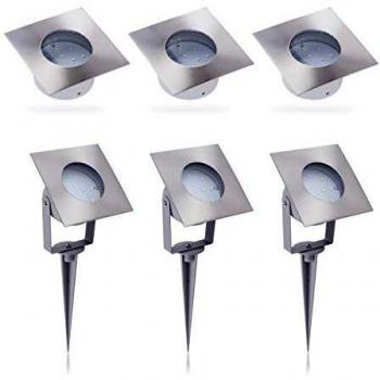 SMARTWARES Kit de 3 spots extérieurs Led Evita encastrables ou à fixer Ranex