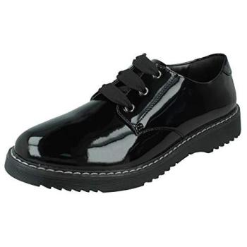 Impact Angel Lace‑Up Black Patent Sneakers