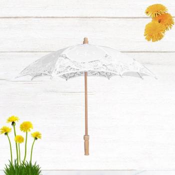 Decorative Wedding Umbrella with Wooden Handle