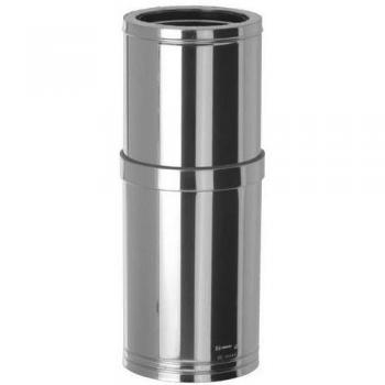 Tubo de doble pared para chimenea Ø125 370-550 mm Dinak