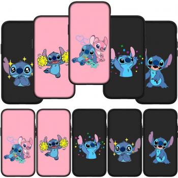 Estuche Lilo Stitch Color Negros con Toque Rosa para Huawei P40