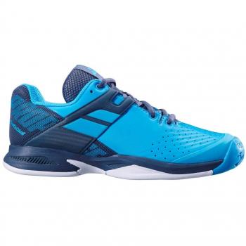 Babolat Unisex-Kinder Propulse AC JUNIOR All Court Junior Tennis Schuh, Blau/Grau, 34 EU