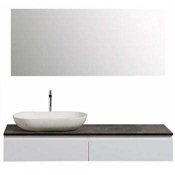 Mobile Vision 1200 bianco opaco senza lavabo e specchio