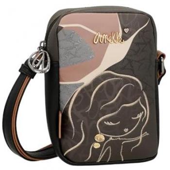 Anekke Heartbeat Mini Umhängetasche mit Mädchensilhouette, mehrfarbig, 13 cm