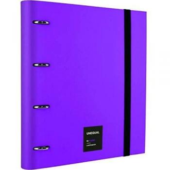 Carpeta con Anilla Grafoplás A4 100 Hojas Violeta Fluor