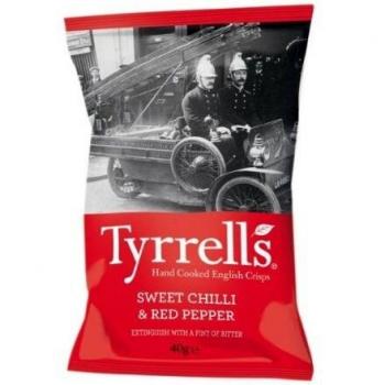 Tyrrells Papas Fritas Chile Dulce y Pimiento Rojo 40g