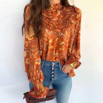 Blusa de Mujer con Volantes y Estilo Bohemio