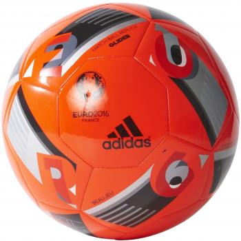 Adidas Euro 16 Glider Soccer Ball – Solar Red with Black Iron Metallic (Size 5)