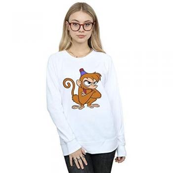Disney Women’s Aladdin Angry Abu Pullover XL (White)