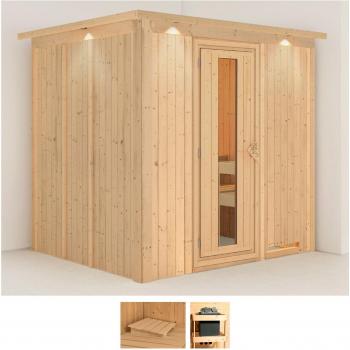 Karibu Sauna Dima, 210 x 184 x 202 cm, ohne Ofen
