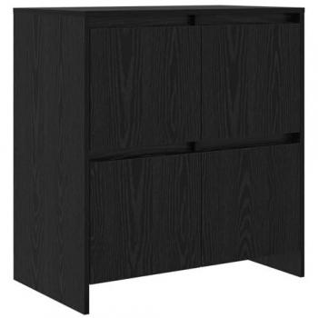 VidaXL Black Oak Storage Sideboard 70×41×75 cm – Engineered Wood