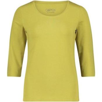 Rundhals Basic Cartoon T-Shirt 3/4‑Ärmel