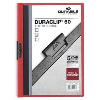 Durable A4 Clip Folder Red