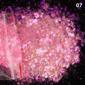 50g Iridescent Nail Art Glitter Flakes