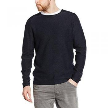 Suéter de hombre JACK & JONES jjcoJONATHAN KNIT CREW NECK Negro