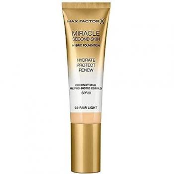 Max Factor Miracle Touch Second Skin Foundation SPF 20, 30 ml, Shade 02 Fair Light