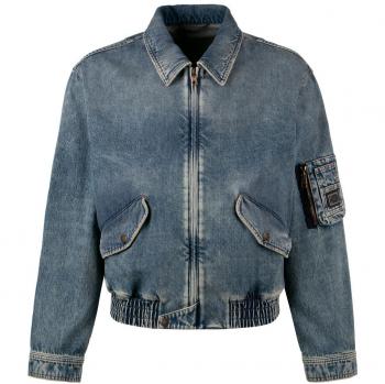 Dolce Gabbana Men's Blue Denim Bomber – Size Large