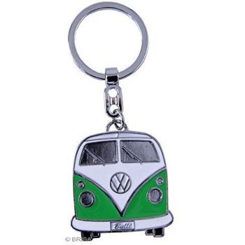 VW Collection von BRISA Schlüsselanhänger T1 Bulli, grüner emaillierter Schlüsselring