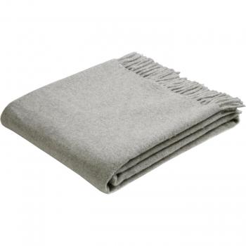 Bocasa Biederlack Plaid 130x170 cm Pure New Wool Silber