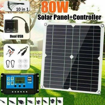 Sistema Solar Compacto 80W para Caravanas y Barcos