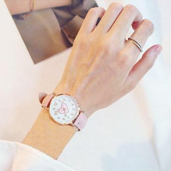 Pink Heart Shape Clock