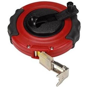 Mètre-ruban en acier de 20 mètres, fermeture sécurisée