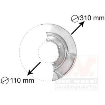 VAN WEZEL 7D0407343B Lamiera Protezione Disco Freno