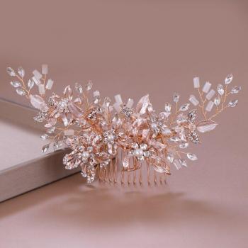 Bijou de Cheveux en Or Rose et Strass