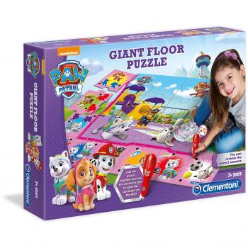 Skye la Pat Patrouille – Puzzle Géant Interactif Rose, 24 pièces