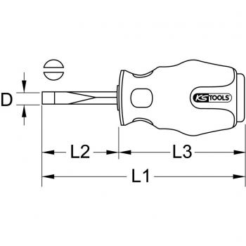 KSTools ERGOTORQUEmax Giravite a lama passante 6mm