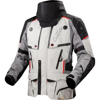 Giacca Moto LS2 Apollo Impermeabile 3XL Nero Grigio Rosso