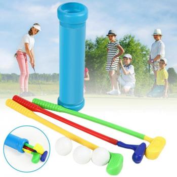 Set de Golf Infantil con Pelotas y Maderas de Plástico, Para Diversión en Interiores o Exteriores